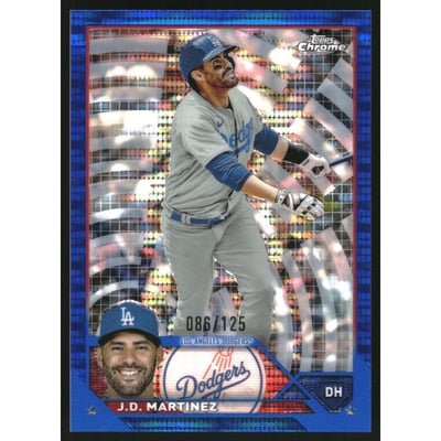 2023 Topps Chrome Blue Sonar Refractors #98 J.D. Martinez