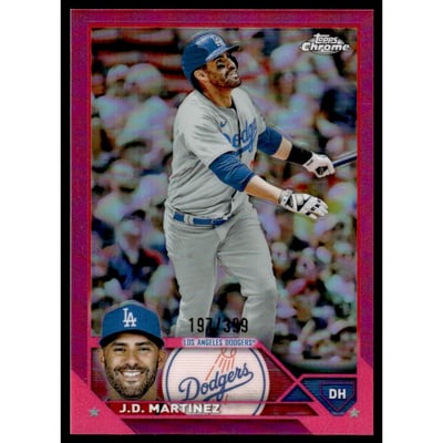 2023 Topps Chrome Magenta Refractors #98 J.D. Martinez