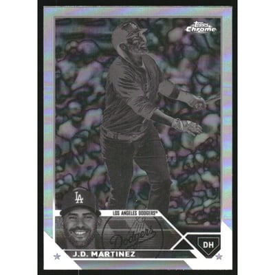 2023 Topps Chrome Negative Refractors #98 J.D. Martinez