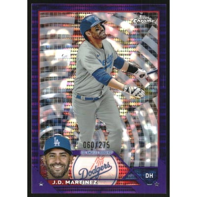 2023 Topps Chrome Purple Sonar Refractors #98 J.D. Martinez