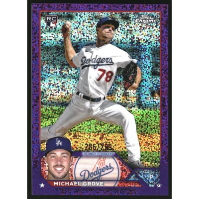 2023 Topps Chrome Purple Speckle Refractors #22 Michael Grove