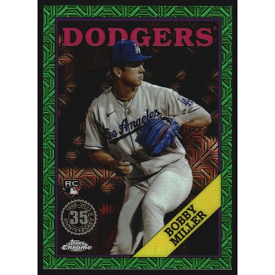 2023 Topps Update '88 Topps Silver Pack Chrome Green Refractors #T88CU40 Bobby Miller