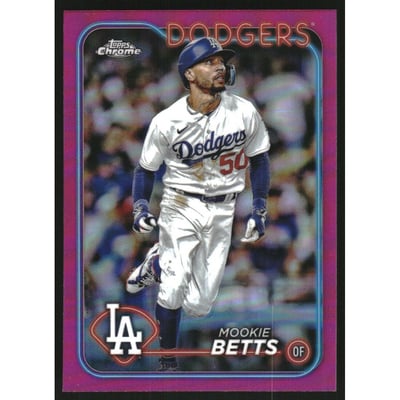 2024 Topps Chrome Pink Refractors #296 Mookie Betts