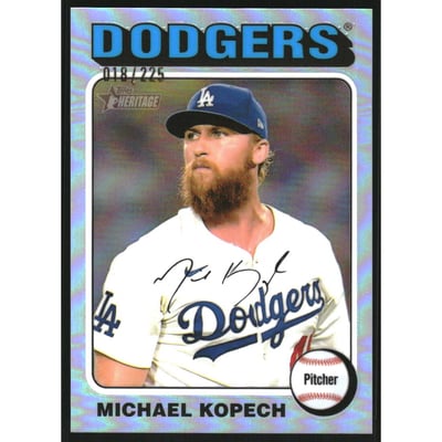 2024 Topps Heritage Chrome Silver Refractors #542 Michael Kopech HN/225