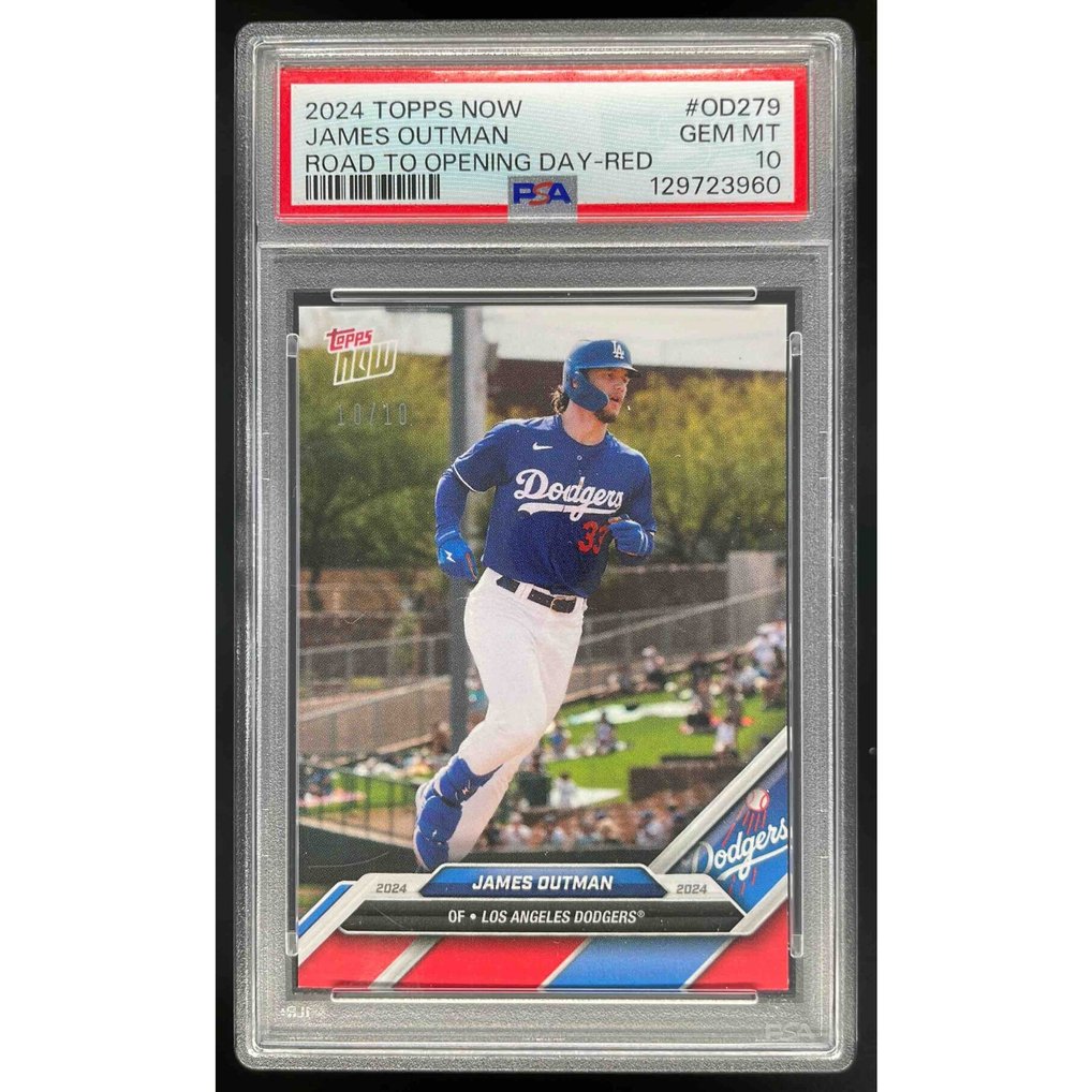 2024 Topps Now Opening Day Red #279 James Outman /10 PSA 10