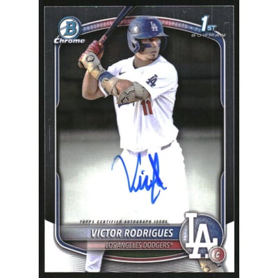 2025 Bowman Chrome Prospect Autographs #CPAVR Victor Rodrigues