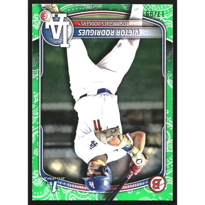 2025 Bowman Prospects Green Pattern #BP45 Victor Rodrigues