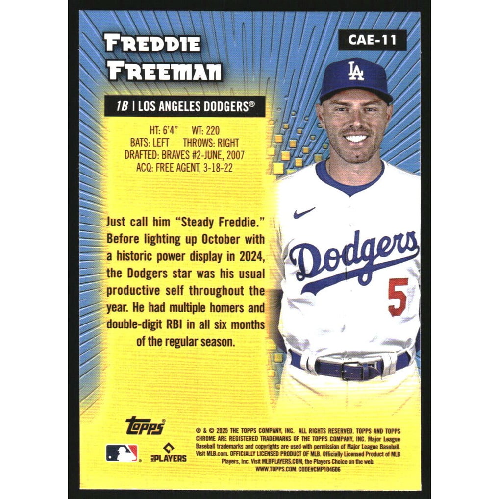 2025 Topps Chrome Logofractor All-Etch #CAE11 Freddie Freeman