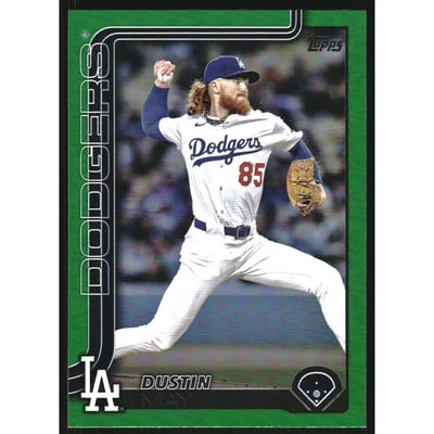 2025 Topps Update Green Rainbow Foil #US70 Dustin May