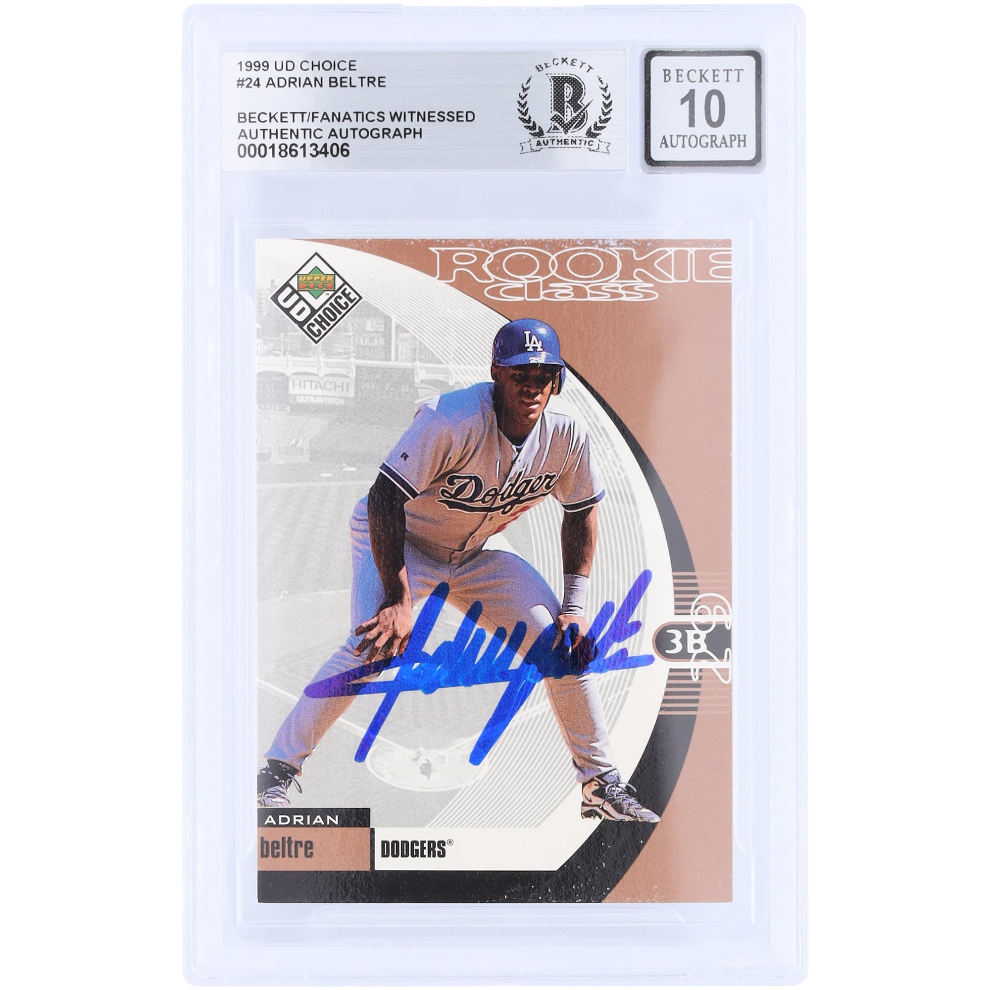 Adrian Beltre Los Angeles Dodgers Autographed 1999 Upper Deck 
