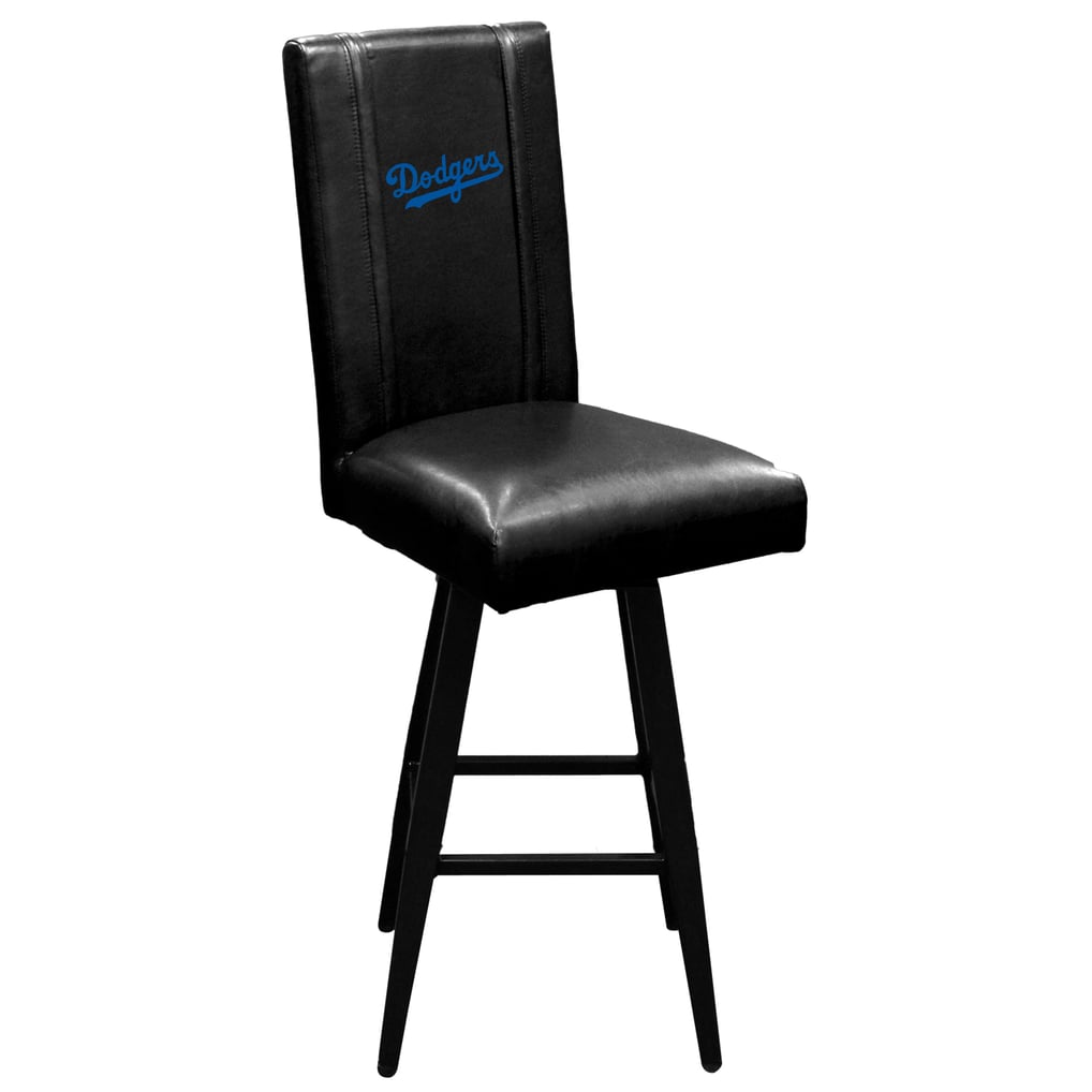 Los Angeles Dodgers Logo Swivel Bar Stool 2000 - Black