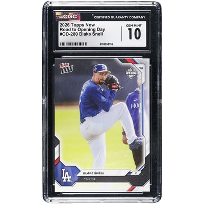 Blake Snell Los Angeles Dodgers 2026 Topps Now Road to Opening Day - Japan Edition #OD-280 CGC Authenticated 10 Card