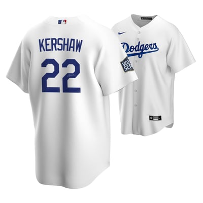 Clayton Kershaw Los Angeles Dodgers Fanatics Authentic Autographed 2020 MLB World Series Champions Nike White Replica World Series Logo Jersey