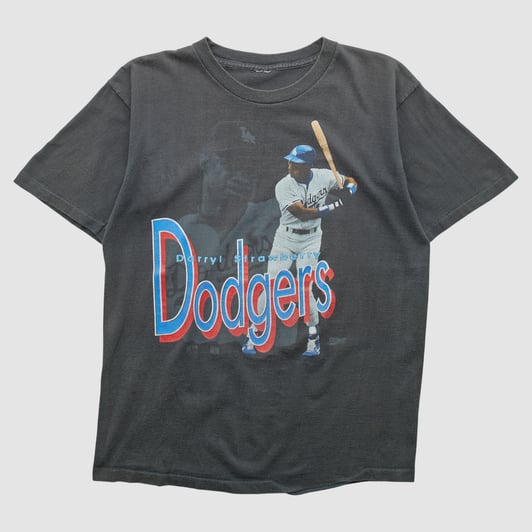 Darryl Strawberry 90s T-shirt - Black - M by Fanatics Real Vintage
