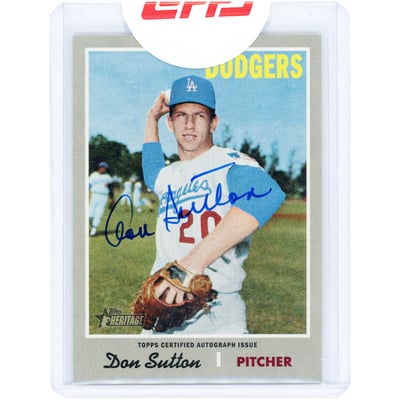Don Sutton Los Angeles Dodgers Autographed 2019 Topps Heritage Real One #ROA-DS Card