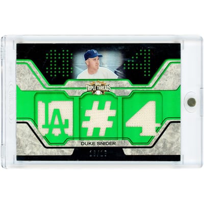 Duke Snider Los Angeles Dodgers 2008 Topps Triple Threads Emerald Triple Game Used Jersey Relics #TTR-10 #16/18 Card