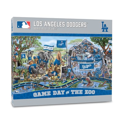 Los Angeles Dodgers Fanpoint 10.5" x 28" Game Day at the Zoo 500-Piece Puzzle