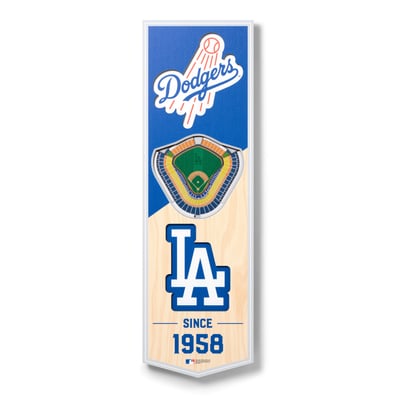 Los Angeles Dodgers Fanpoint 6'' x 19'' 3D StadiumView Banner