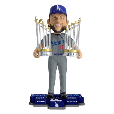 Clayton Kershaw Los Angeles Dodgers FOCO Back-to-Back World Series Champions 8" Bobblehead