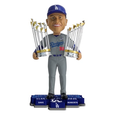 Dave Roberts Los Angeles Dodgers FOCO Back-to-Back World Series Champions 8" Bobblehead