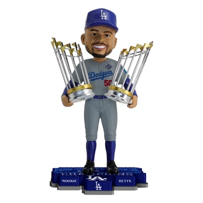 Mookie Betts Los Angeles Dodgers FOCO Back-to-Back World Series Champions 8" Bobblehead