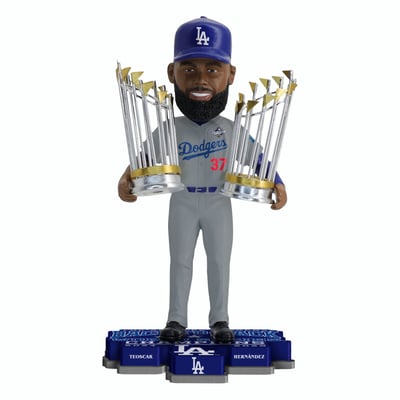 Teoscar Hernández Los Angeles Dodgers FOCO Back-to-Back World Series Champions 8" Bobblehead