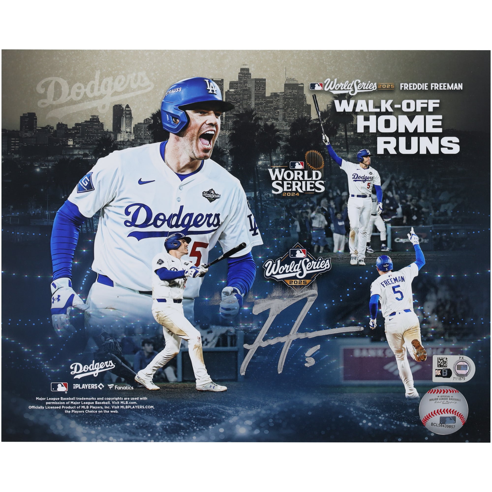 Freddie Freeman Los Angeles Dodgers Autographed Fanatics Authentic 