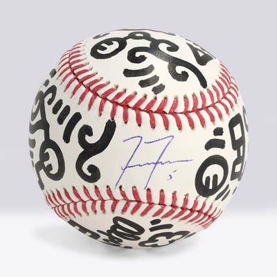 Freddie Freeman Los Angeles Dodgers Autographed Fanatics Authentic Baseball - Art by Alex Alpert - Limited Edition of #1/1 - NF70444512