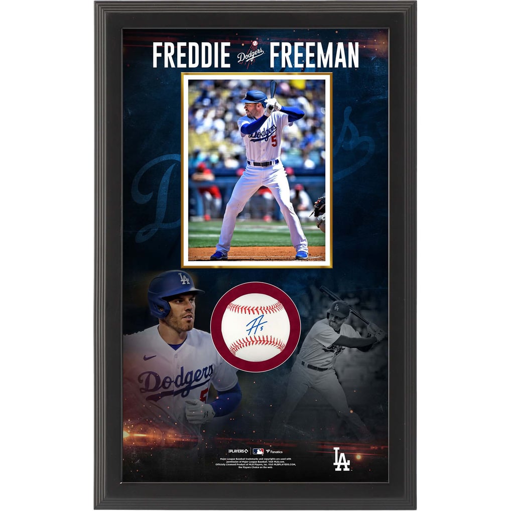 Freddie Freeman Los Angeles Dodgers Fanatics Authentic Autographed Baseball Shadow Box