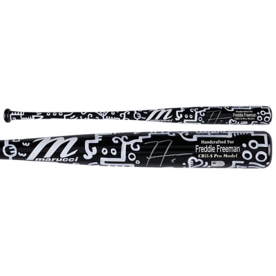 Freddie Freeman Los Angeles Dodgers Autographed Fanatics Authentic Marucci Game Model Bat - Art by Alex Alpert - Limited Edition of #1/1 - NF70444546