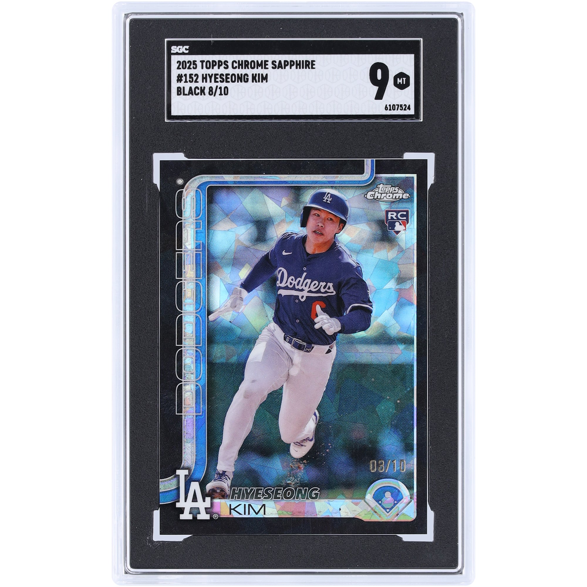 Hyeseong Kim Los Angeles Dodgers 2025 Topps Chrome Sapphire Black 
