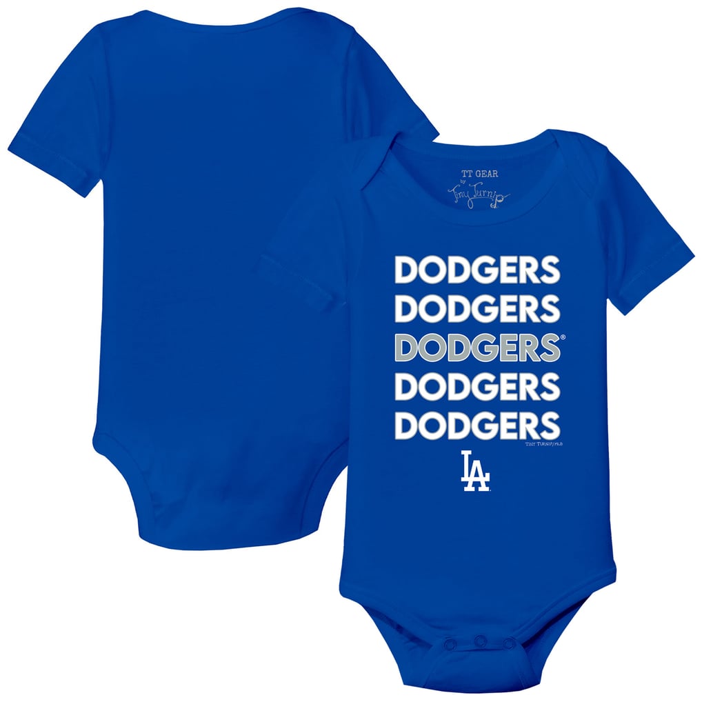 Los Angeles Dodgers Tiny Turnip Infant Stacked Bodysuit - Royal