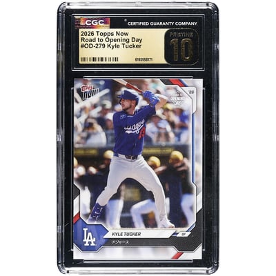 Kyle Tucker Los Angeles Dodgers 2026 Topps Now Road to Opening Day - Japan Edition #OD-279 CGC Authenticated Pristine 10 Card