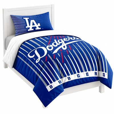 Los Angeles Dodgers Logo Brands Momentum Two-Piece Twin Bedding Set
