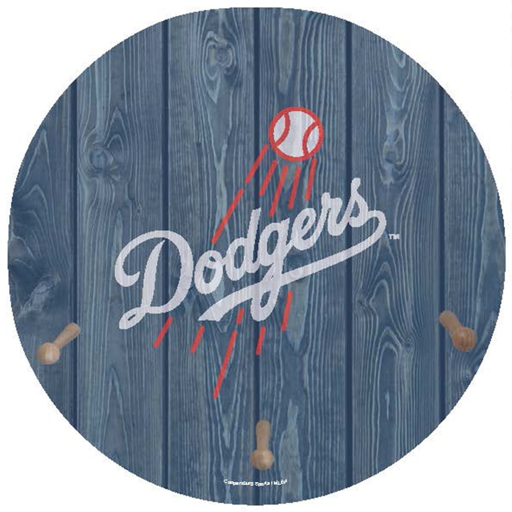Los Angeles Dodgers Barnwood Baseball Coat Rack