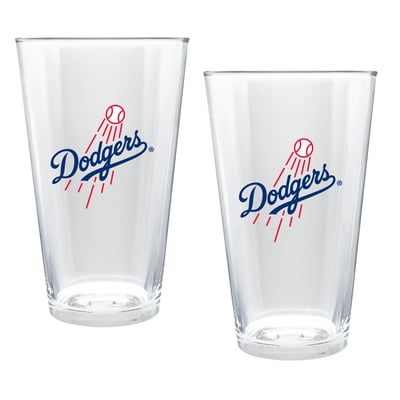 Los Angeles Dodgers Two-Piece 16oz. Double Play Pint Glass Set