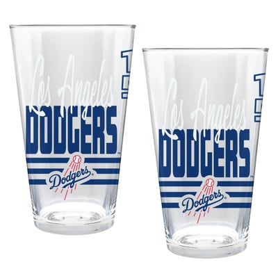 Los Angeles Dodgers Two-Piece 16oz. Heritage Pint Glass Set