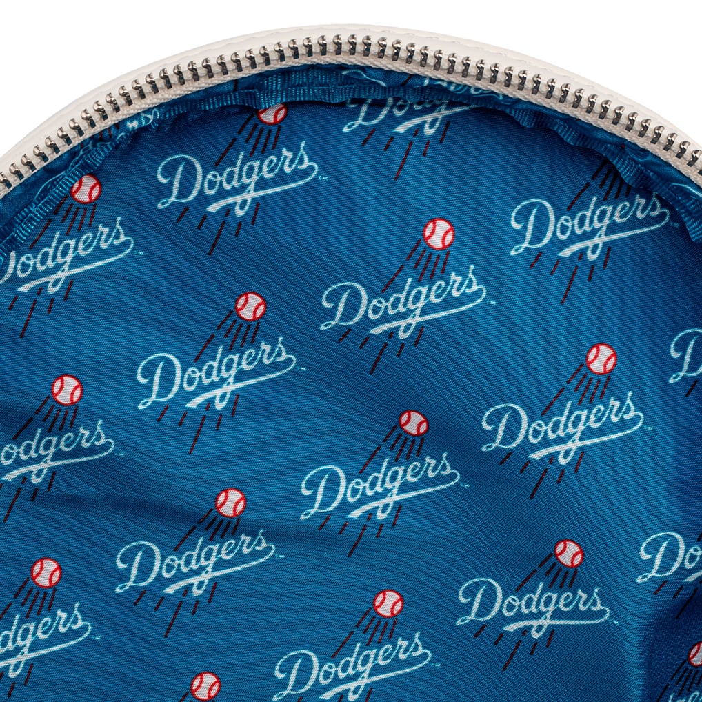 Los Angeles Dodgers Loungefly Baseball Seam Stitch Mini Backpack display picture 1