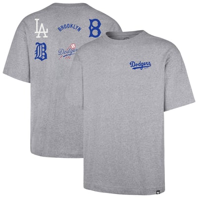 Los Angeles Dodgers '47  History Lock Foundation T-Shirt - Heather Gray