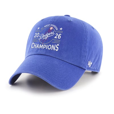  Los Angeles Dodgers '47 2026 NL West Division Champions Clean Up Adjustable Hat - Royal