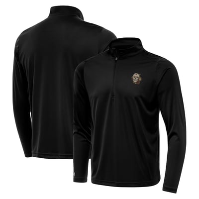 Los Angeles Dodgers Antigua Sugar Skull Tribute Quarter-Zip Pullover - Black