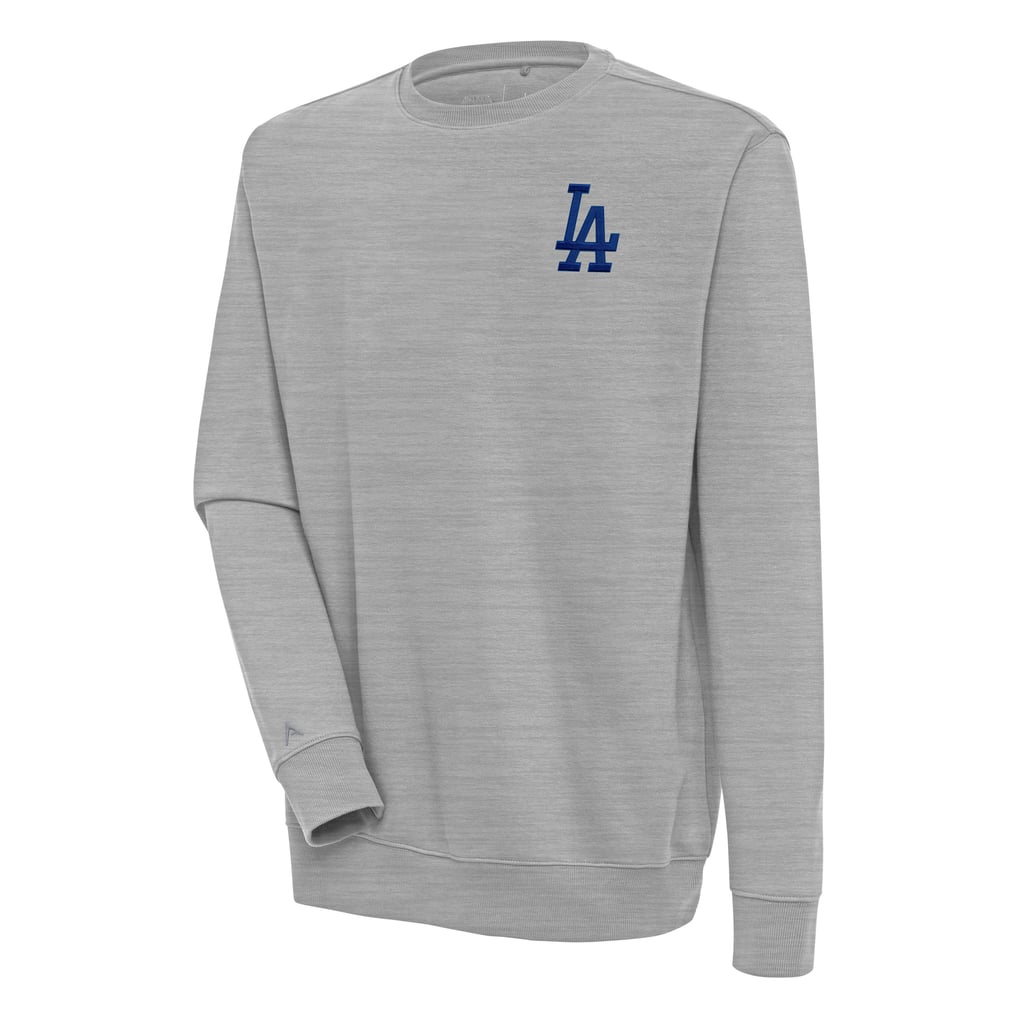  Los Angeles Dodgers Antigua Victory Pullover Sweatshirt - Heather Gray
