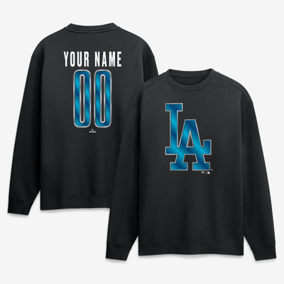 Los Angeles Dodgers  Forged Mascot Personalized Name & Number Sweatshirt - Black