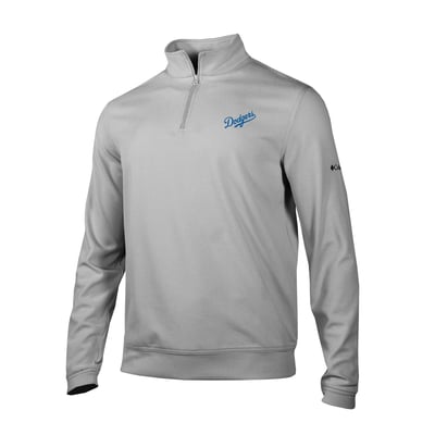 Los Angeles Dodgers Columbia Grainline Quarter-Zip Pullover - Gray