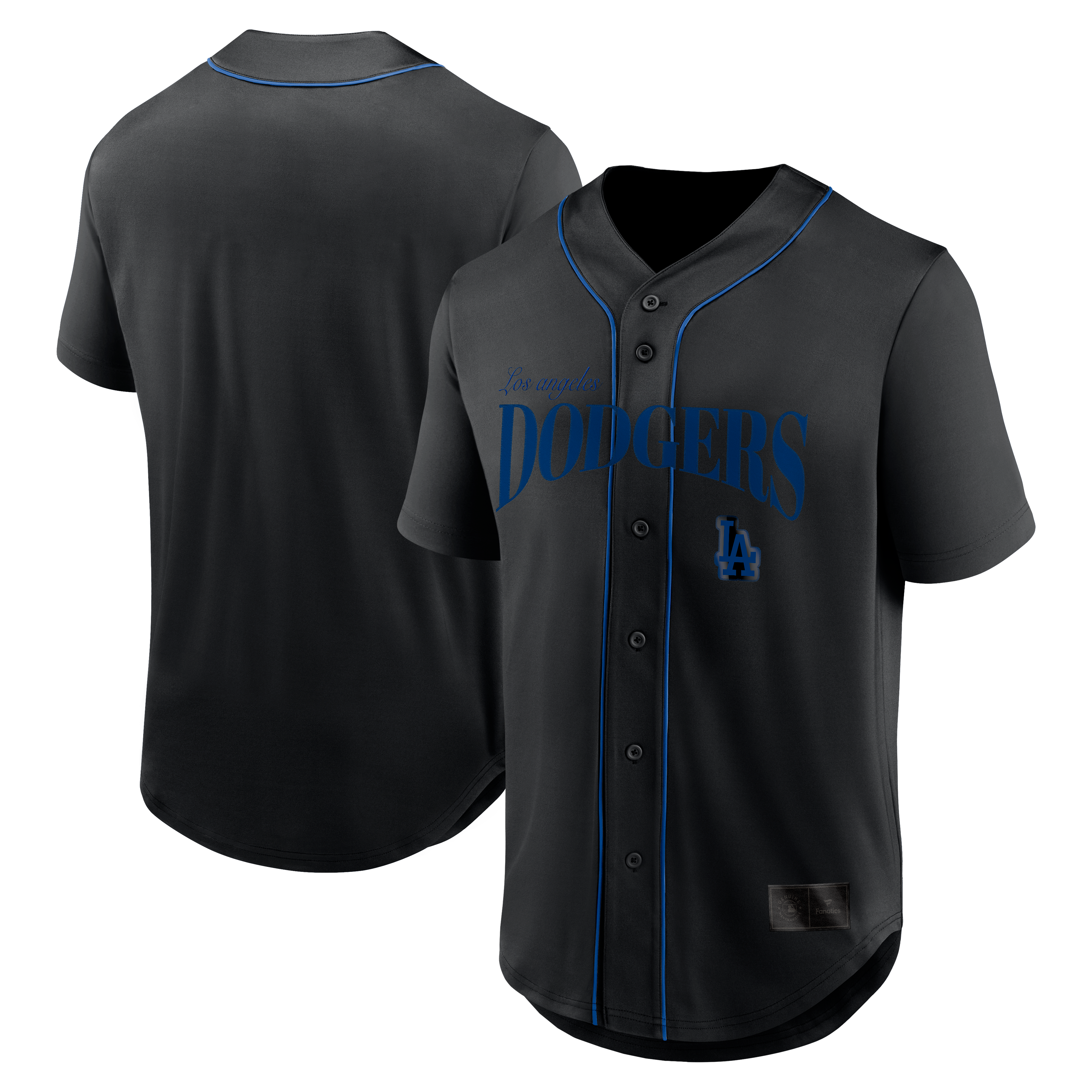 Los Angeles Dodgers Fanatics Franchise Button-Up Fashion Top - Black