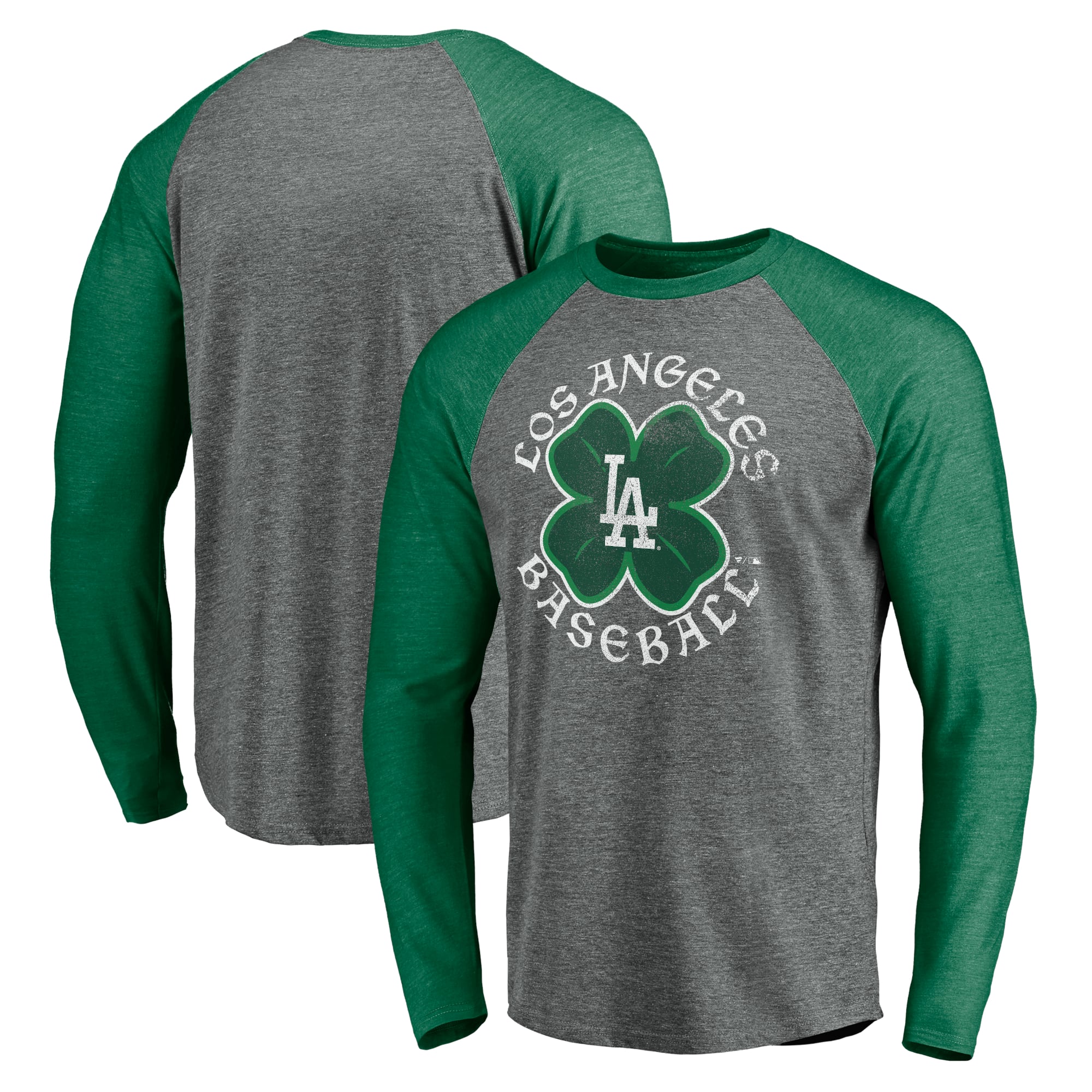 Men's Los Angeles Dodgers Fanatics Heathered Gray/Kelly Green Celtic ...