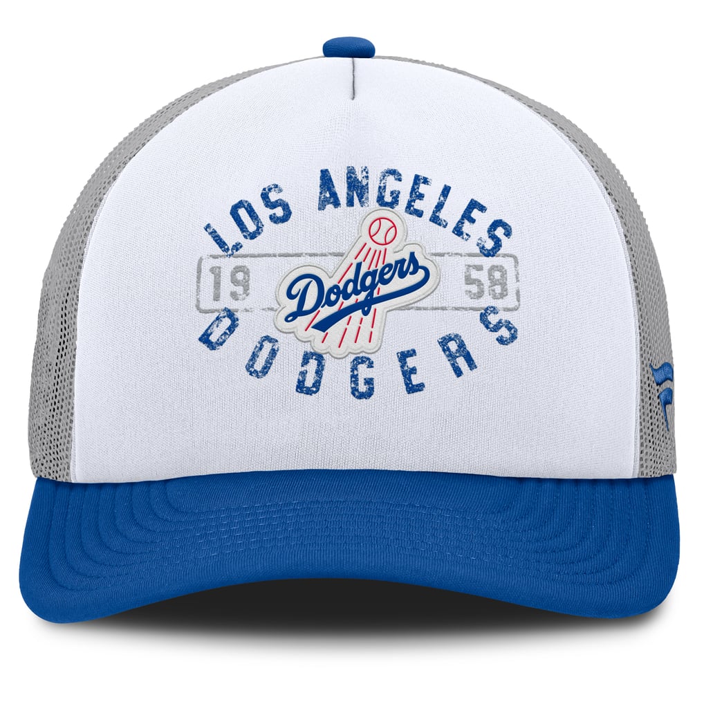 Los Angeles Dodgers Fanatics Designated A-Frame Foam Front Trucker Adjustable Hat - White/Royal