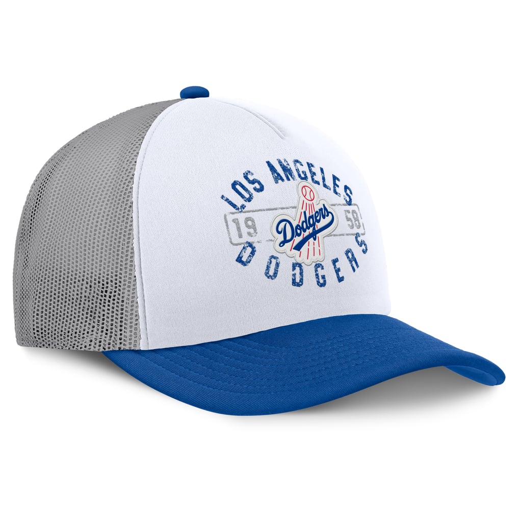 Los Angeles Dodgers Fanatics Designated A-Frame Foam Front Trucker Adjustable Hat - White/Royal