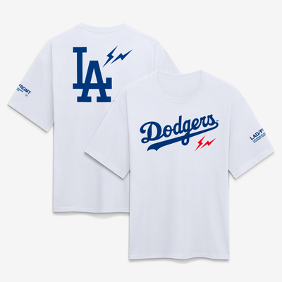 Los Angeles Dodgers Fanatics x Fragment Script Bolt Heavyweight T-Shirt - White