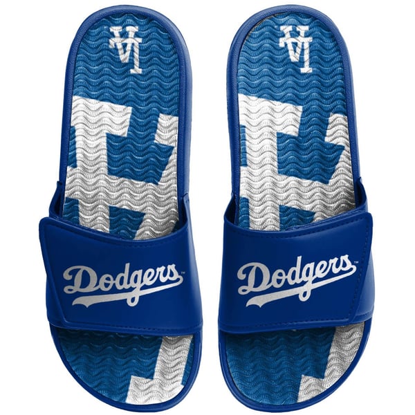 Los Angeles Dodgers FOCO Wordmark Gel Slide Sandals